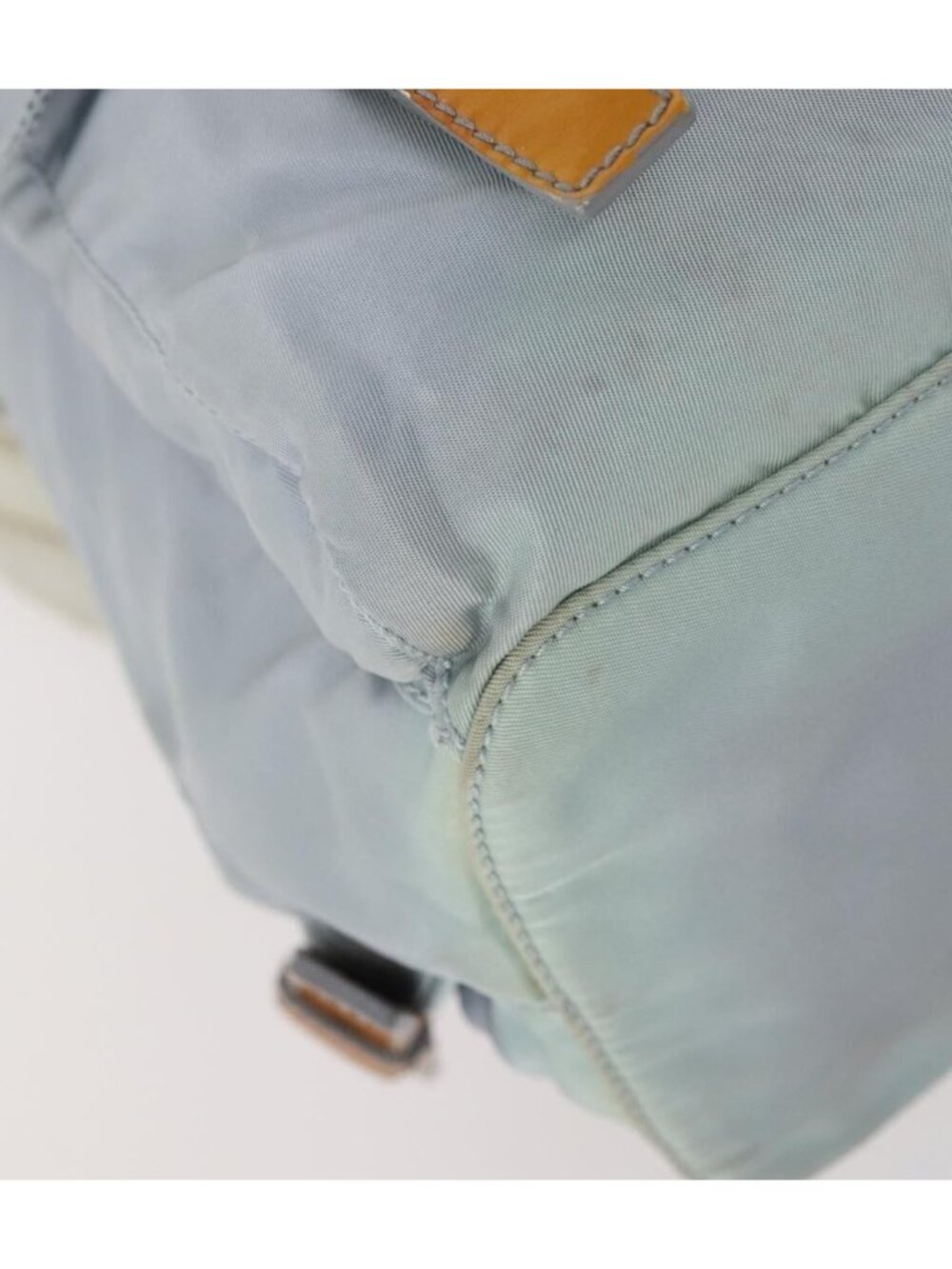 PRADA Backpack Nylon Light Blue Silver - Picture 13 of 16